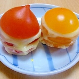 トマトのチーズはさみ焼き